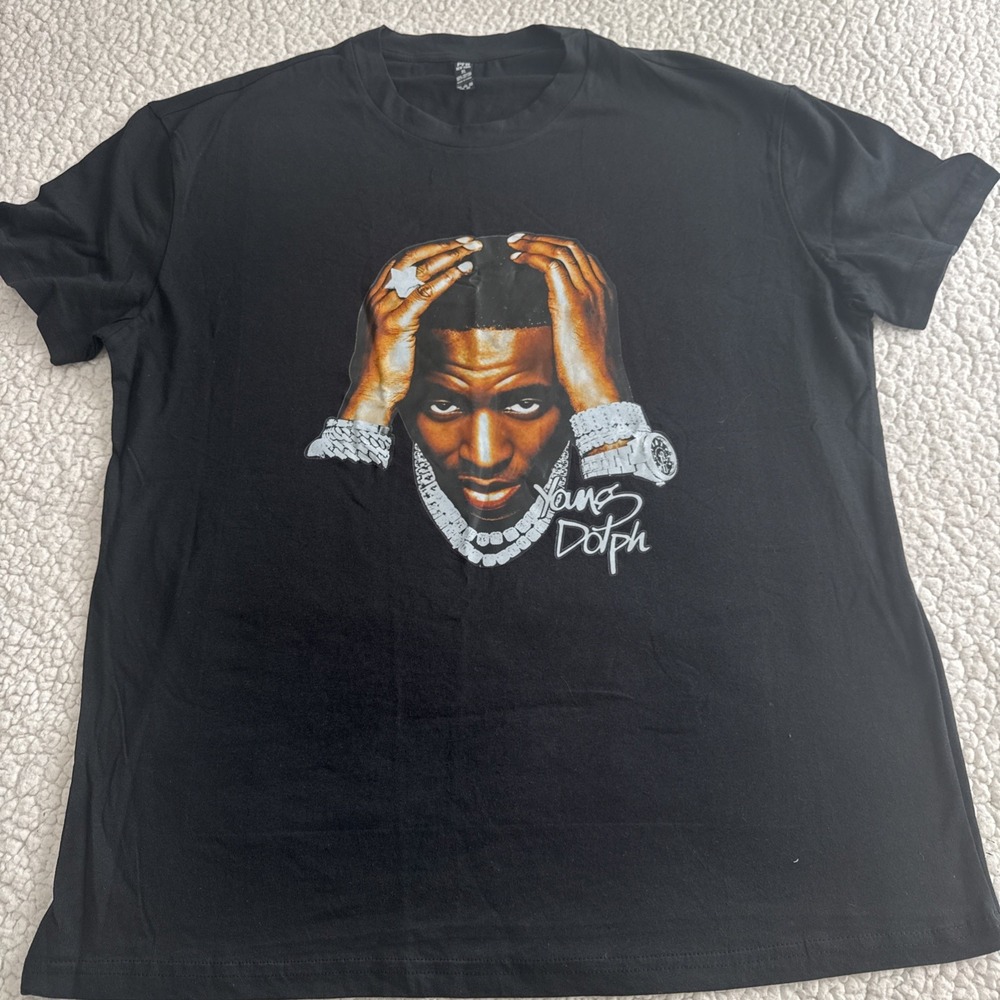 Young Dolph t-shirt men's XL NWOT big face streetwear fire at Macy's